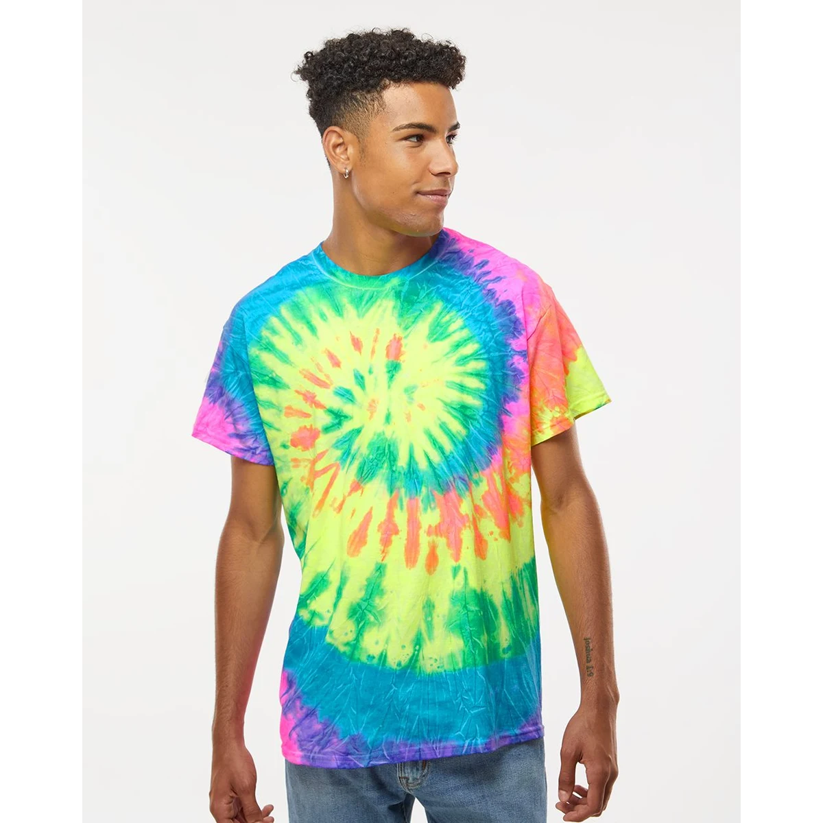 Unisex Multi-Color Tie-Dyed T-Shirt - 1000 1