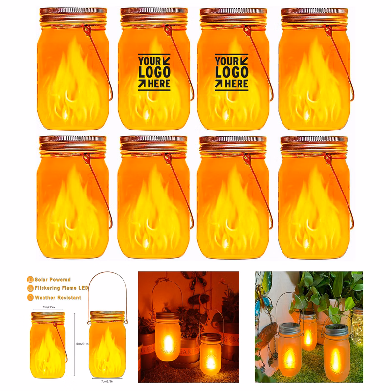Wedding Decor Outdoor Patio Garden Hanging Solar Mason Jar Lantern Light