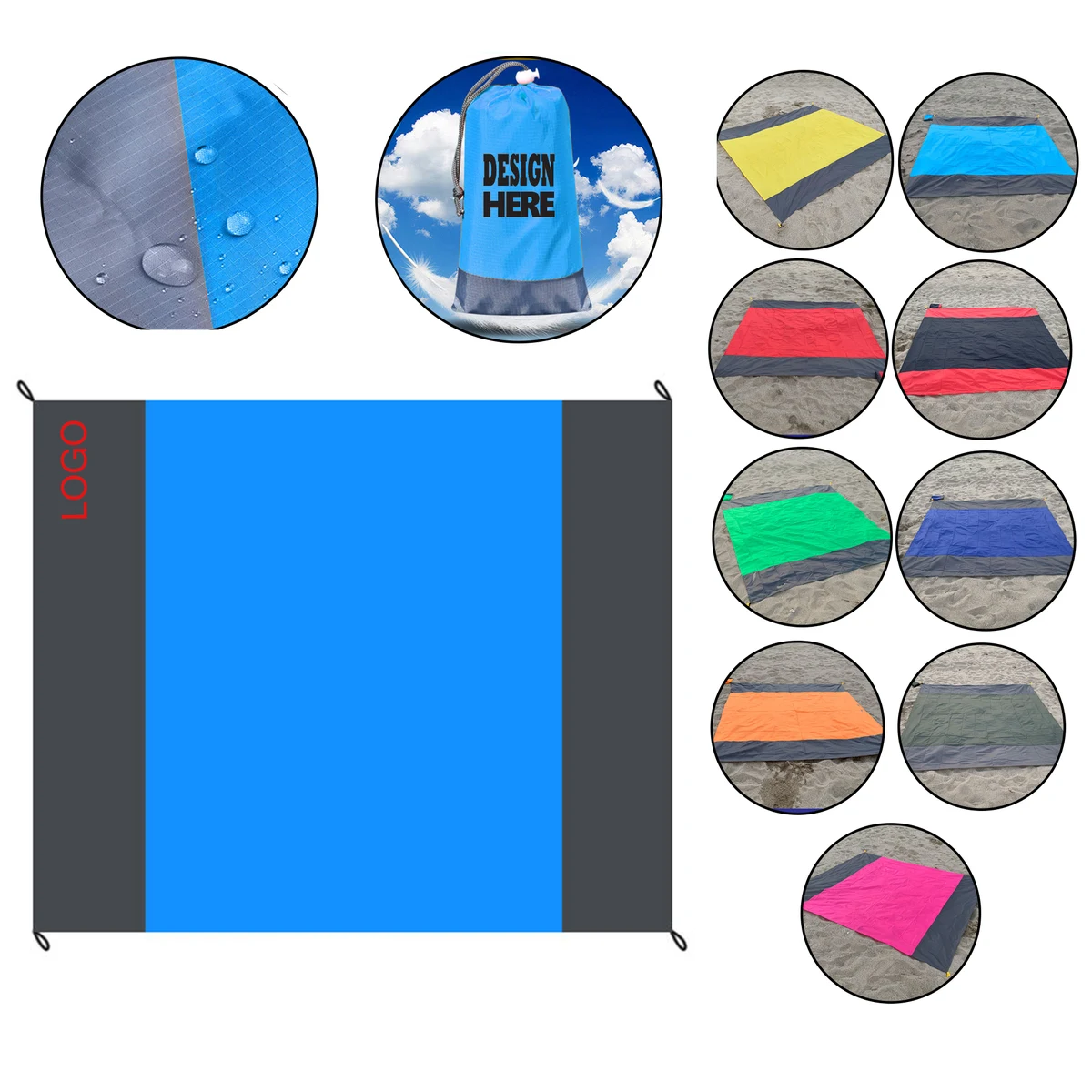 Travel Cooling Towel Set with Silicone Pouch 1