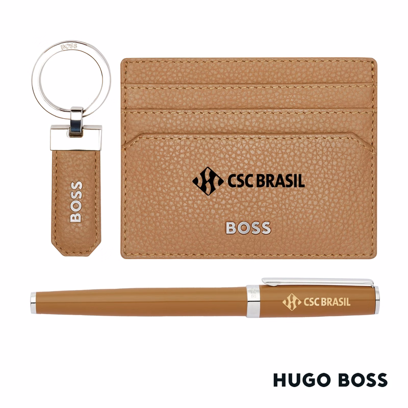 Hugo Boss® Fountain Pen, Key Ring & Card Holder Set