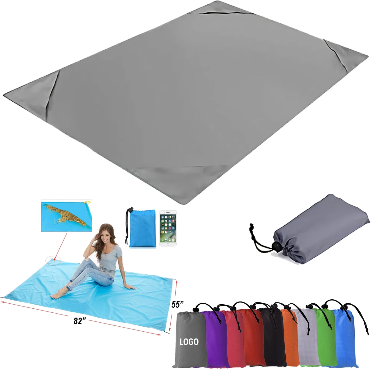 Custom Outdoor Picnic Blanket For Travel And Camping 1