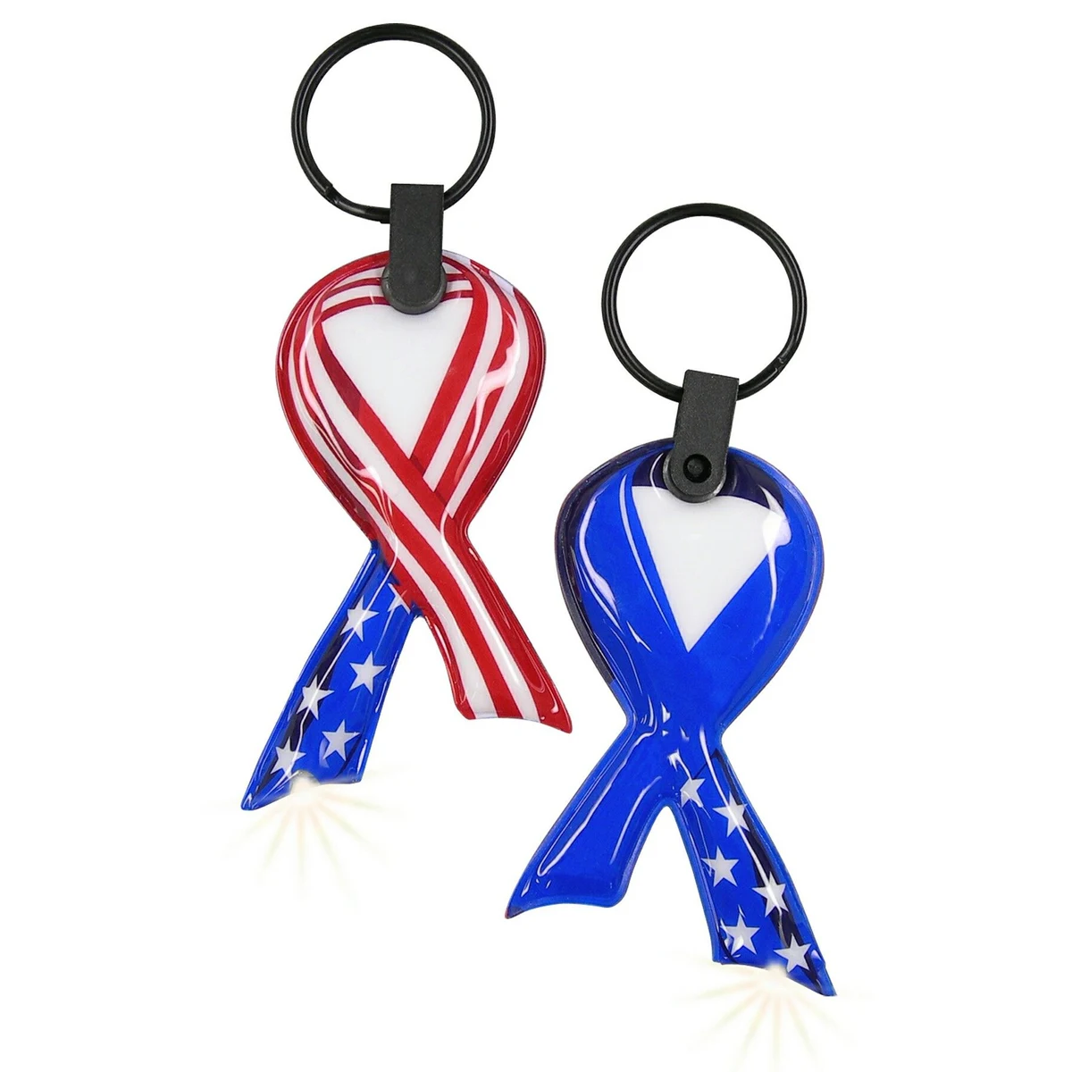 ShapeLights™ Color-A-Shape Key Ring Flashlight (Awareness Ribbon) 1