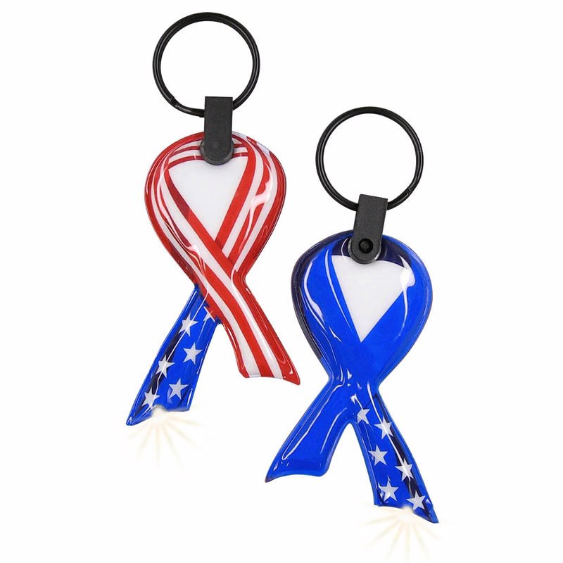 ShapeLights™ Color-A-Shape Key Ring Flashlight (Awareness Ribbon)