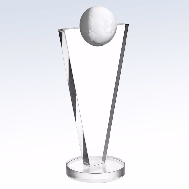 Success Globe Optic Crystal Award - Large