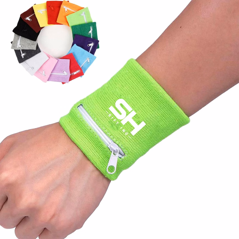 Wrist Wallet Wristband with Zipper
