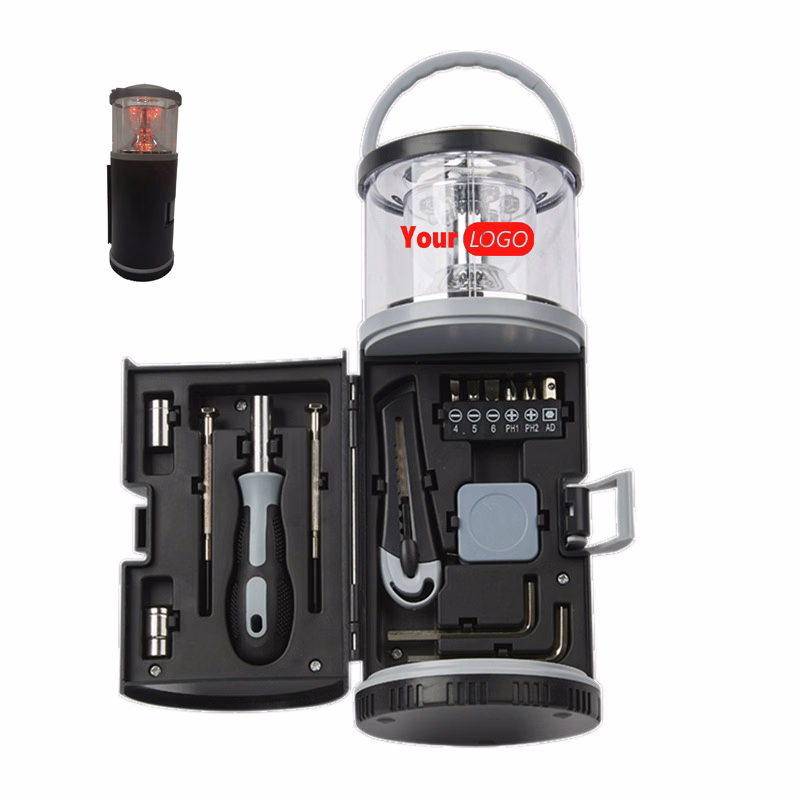 LED Camping Lantern with Built-In Tool Kit