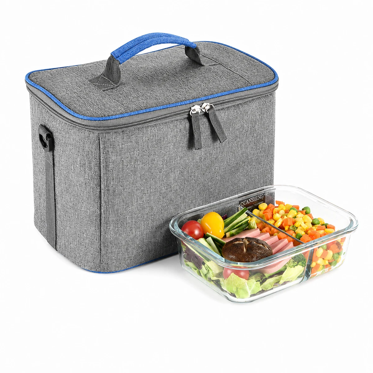 Square Large Capacity Insulated Cooler Lunch Bag 1