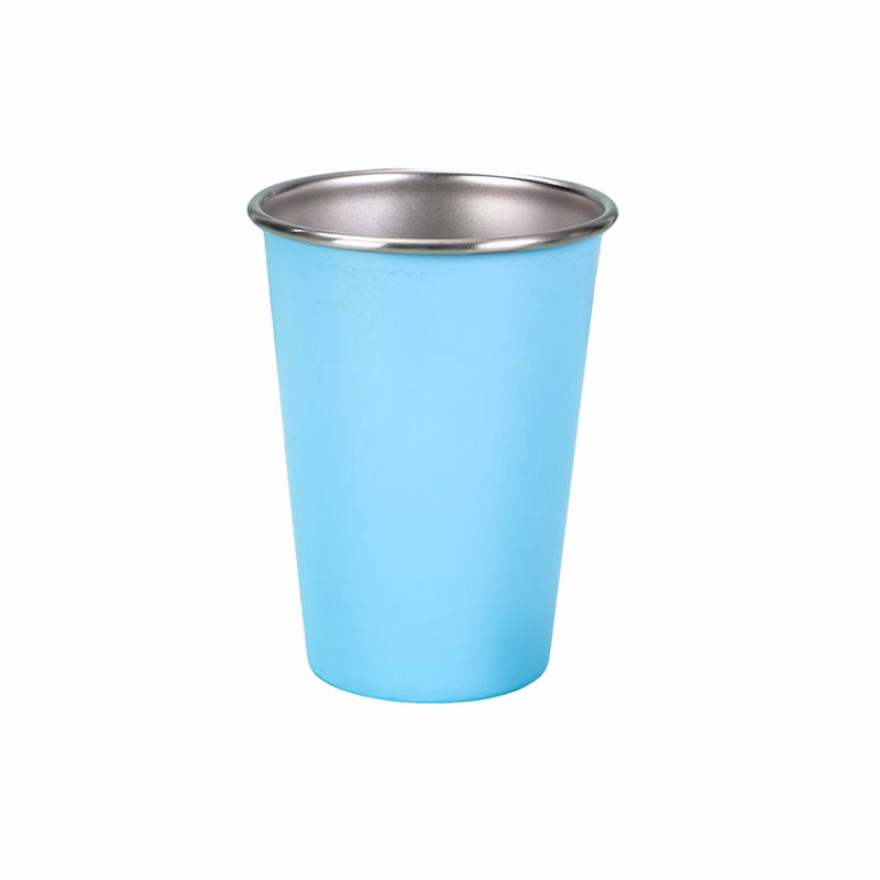 Black Stainless Steel Shatterproof Sixteen Ounce Pint Glass
