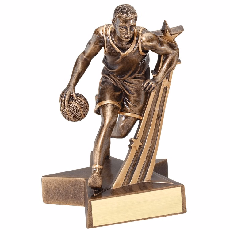 6 1/2" Tall Basketball Male Superstar Resin Award