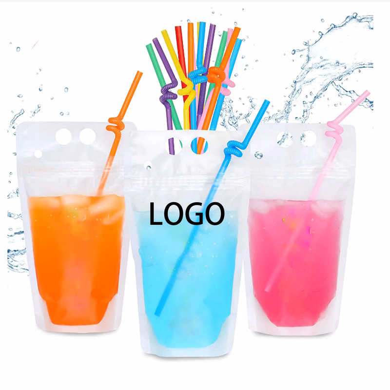 16oz Drink Pouch with Straw