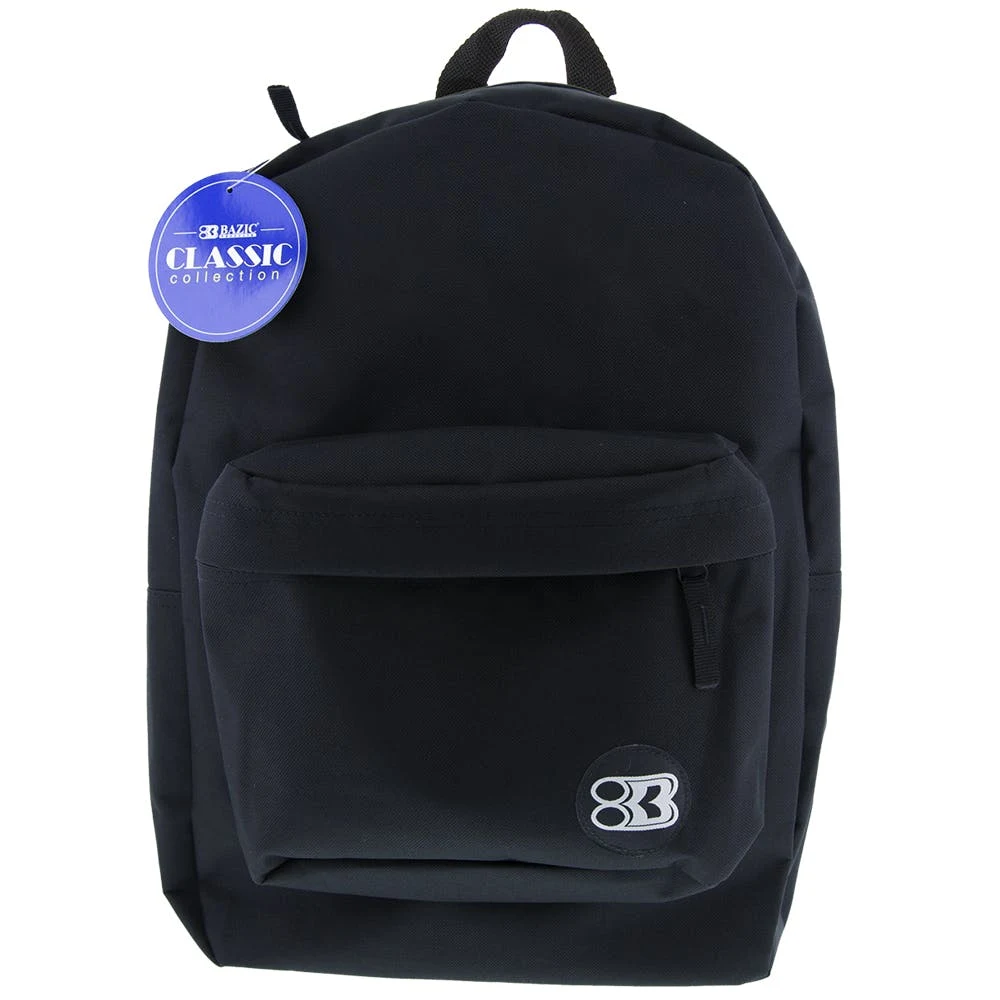 17" Basic Backpacks - Black 1