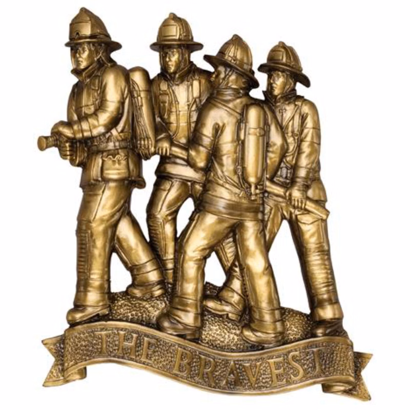 Fireman Resin Plaque Mount