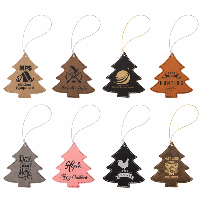 Tree Leatherette Ornament