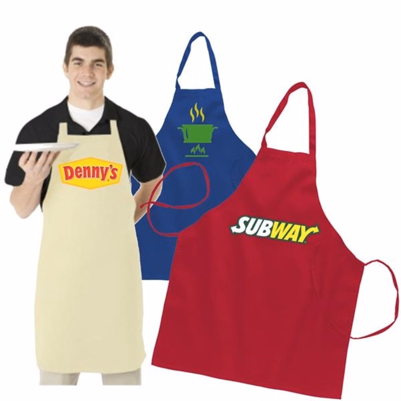 7.5 oz Heavy Duty Butcher Apron w/ Custom Logo Full Length Apron USA Decorated (28" x 34")
