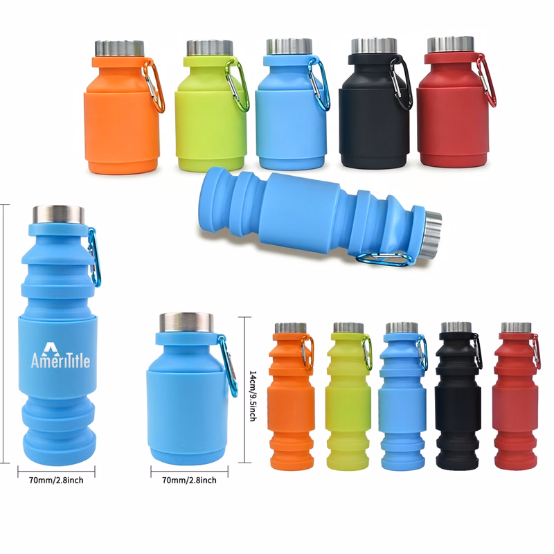 17oz Collapsible Portable Sports Water Bottle