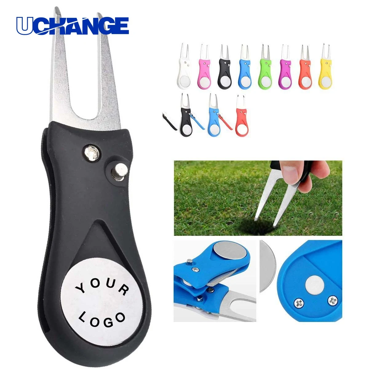Compact Stainless Steel Golf Divot Repair Tool 1