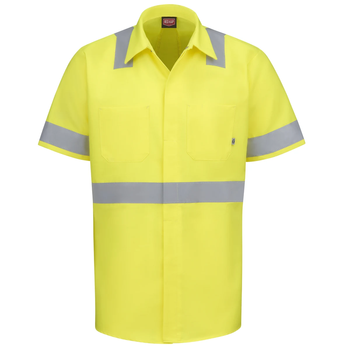 Red Kap® Short Sleeve Hi-Visibility Ripstop Work Shirt with MIMIX® + OilBlok, Type R Class 2 1