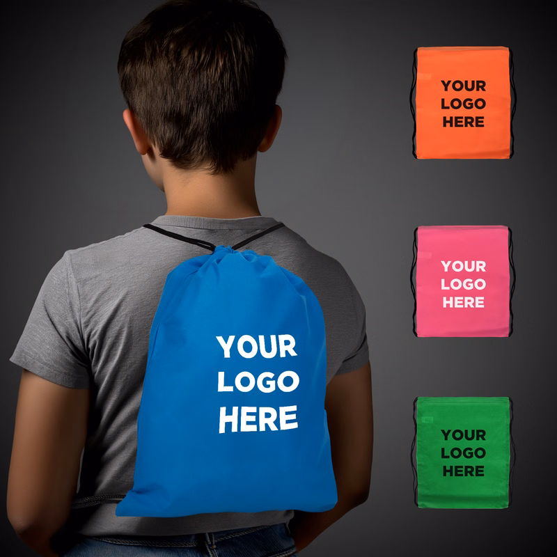 Neon Drawstring Backpacks(Silk Screen)