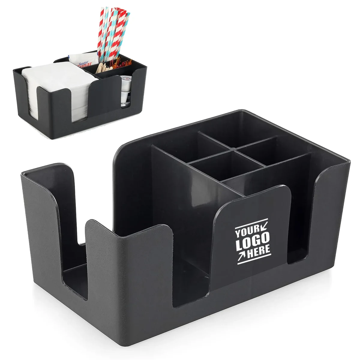 Bar Caddy Organizer with 6 Compartments 1