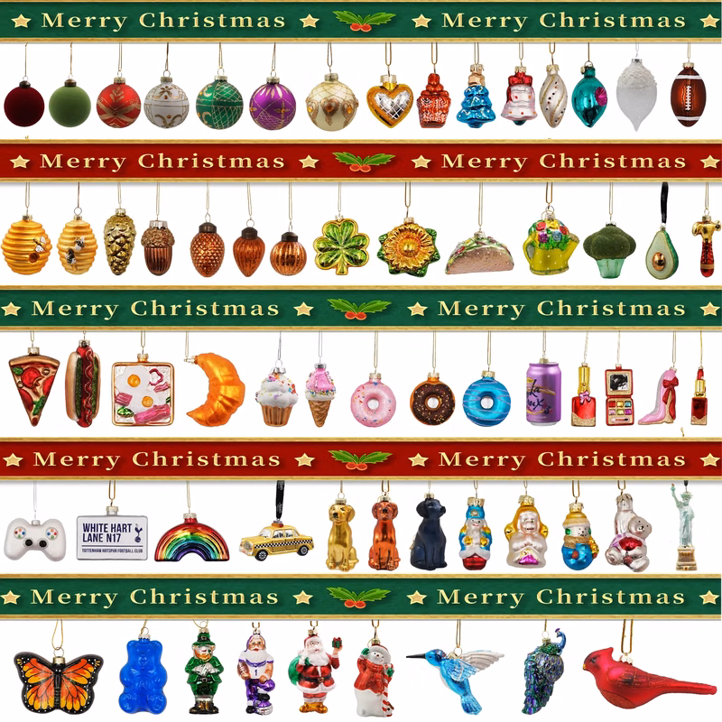 Customize Variety Full Color Glass Decorations Ornaments