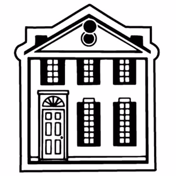2 Story House Key Tag - Spot Color