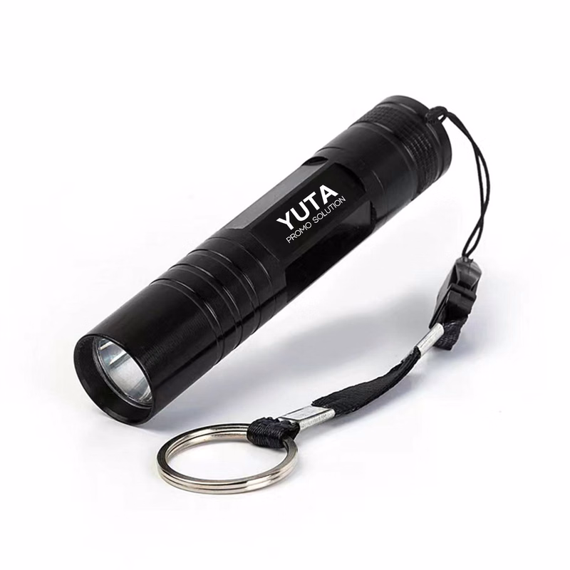 Mini Aluminum Flashlight with Lanyard