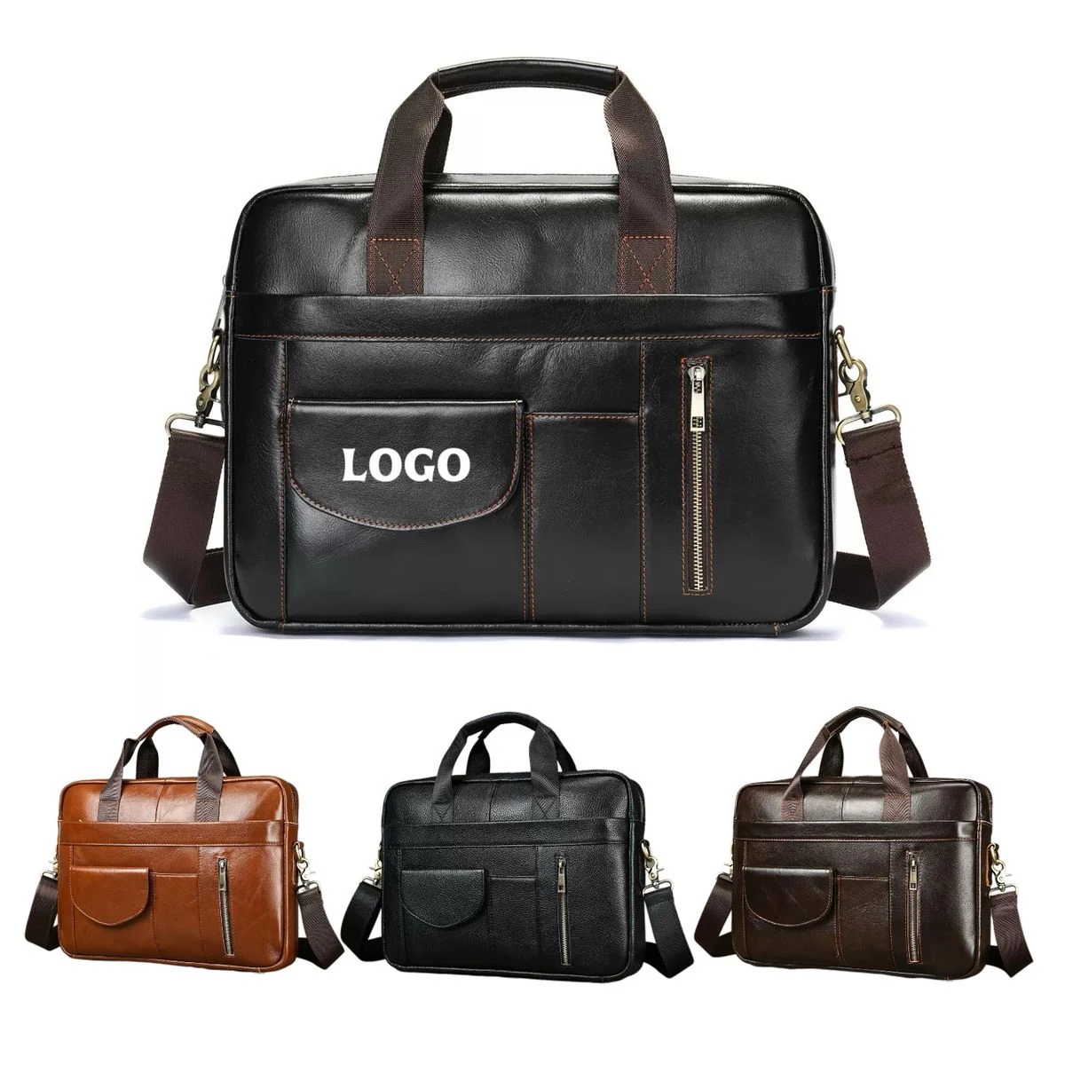 Genuine Leather Laptop Bag 1