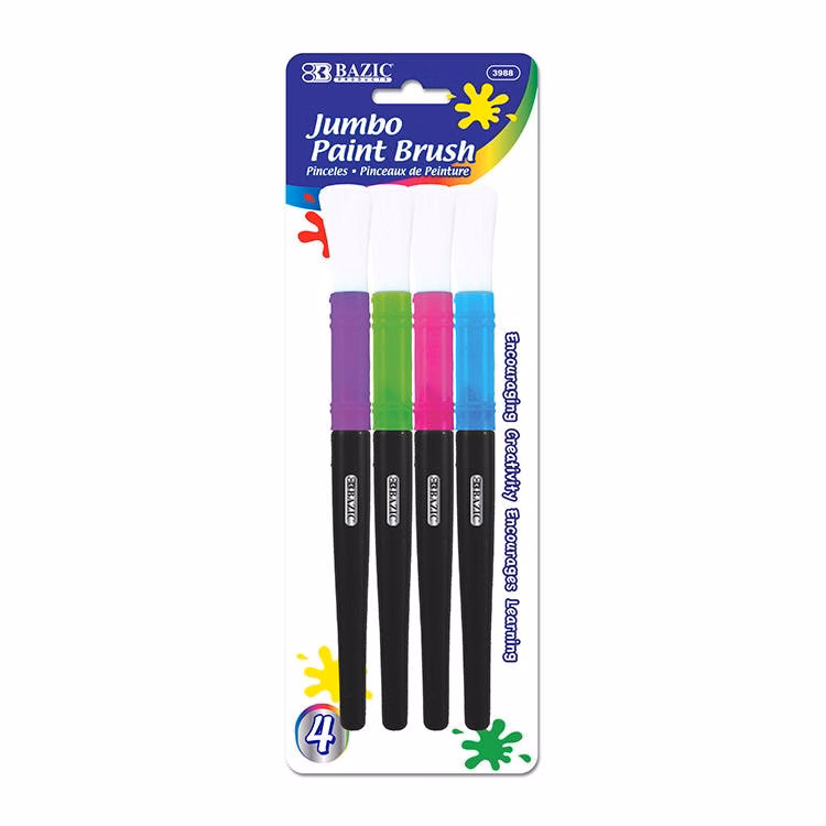 Kids' Jumbo Paint Brush Sets - 4 Pack