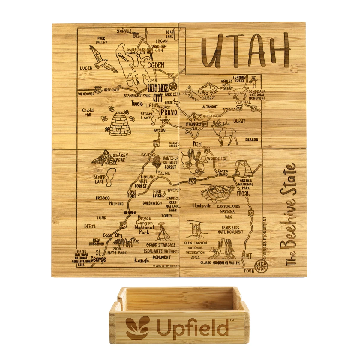 Utah Puzzle Coaster Set 1