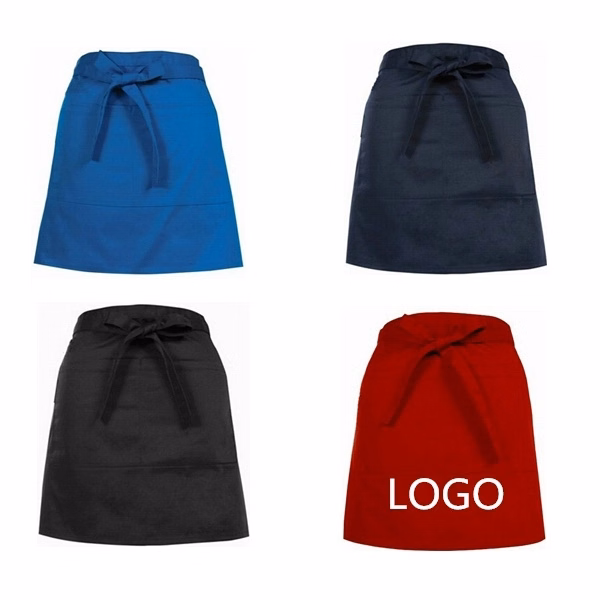 Short Waist Apron with Pocket