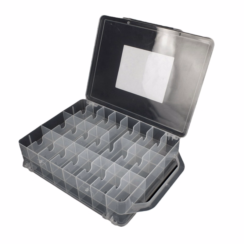 46-Grid Clear Plastic Sewing Organizer Box