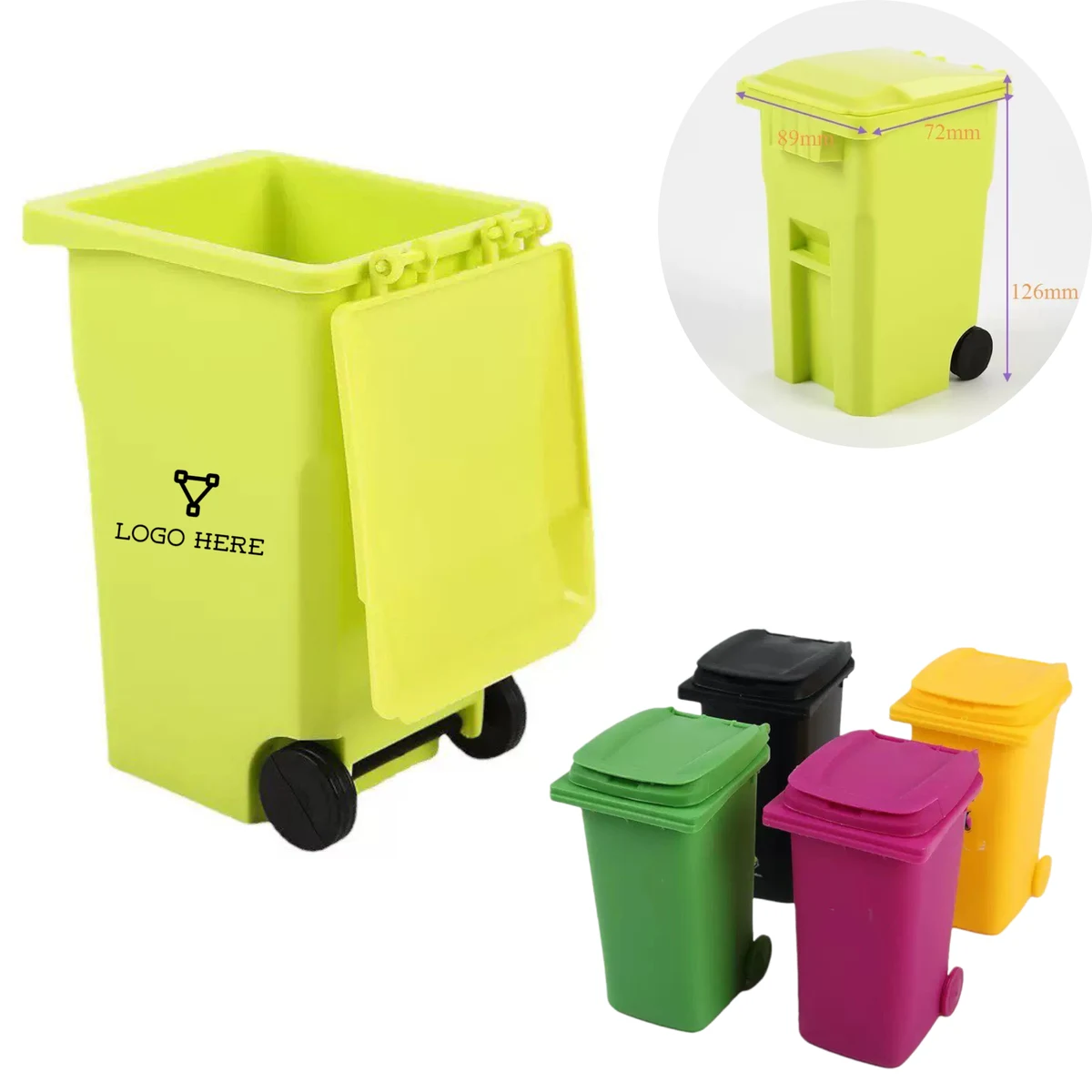 Mini Curbside Garbage Trash Bins Pen Holder 1