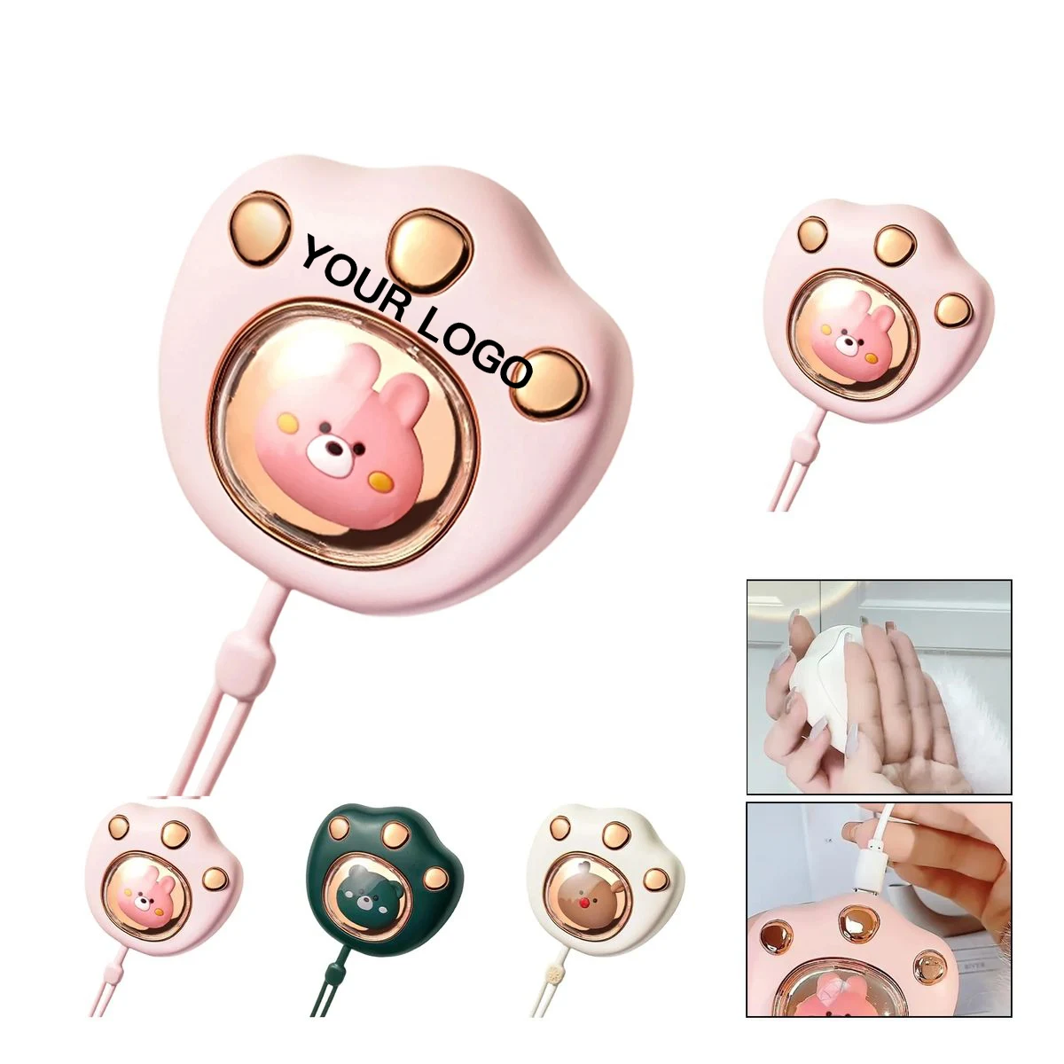 Rechargeable Hand Warmer Cat Paw Design Cute 1