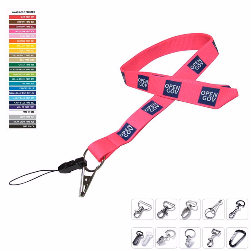 Lanyard W/ Cell Phone Loop, Key Ring & Bulldog Clip