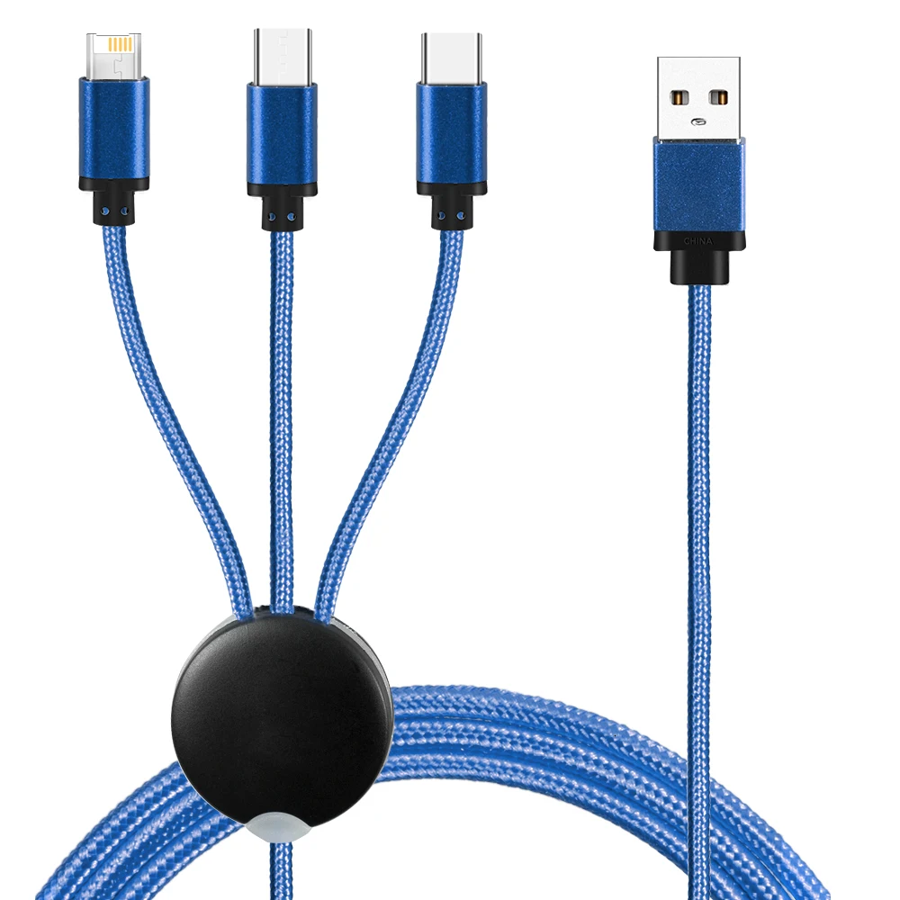 Cherry Avenue 3 in1 Logo Light Up Charging Cable with iPhone & Android 2 - Simports 1