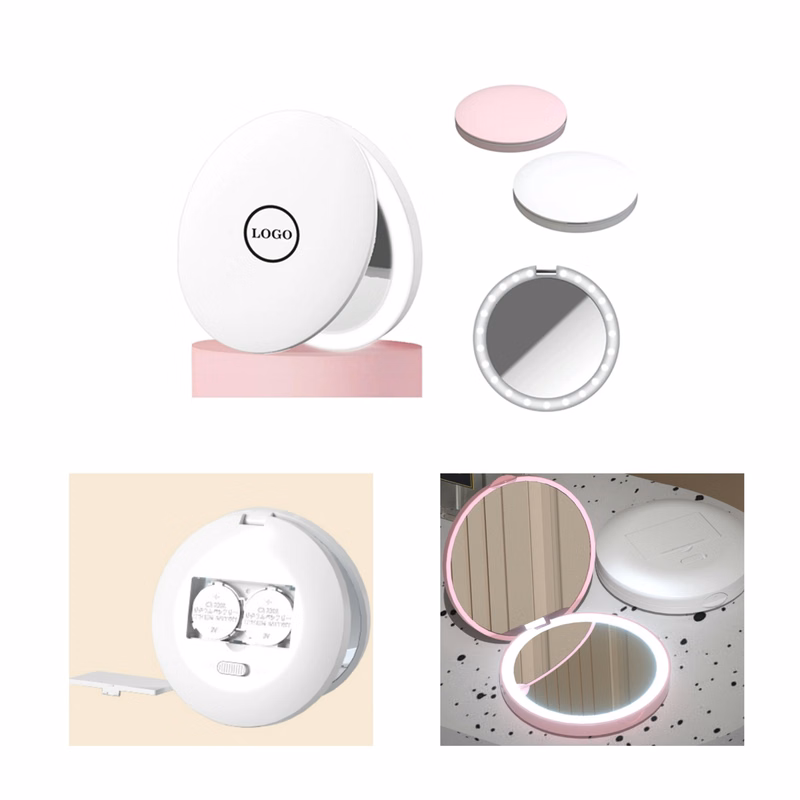 High - quality LED Rechargeable Compact Travel Makeup Mirror
