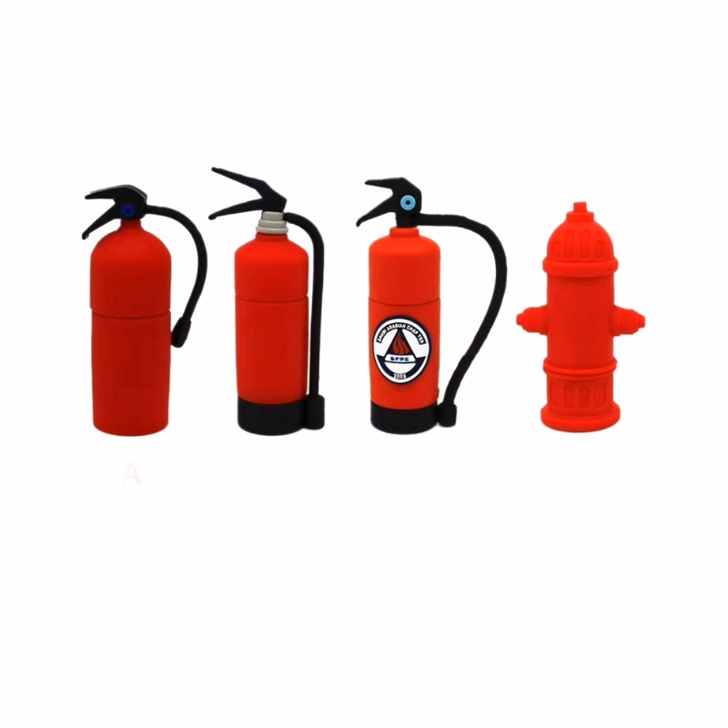 PVC 3D Fire Extinguisher USB Flash Drives