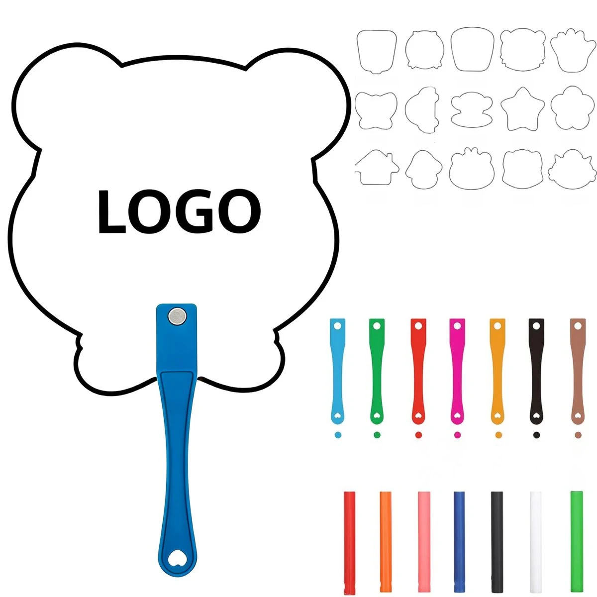 Custom PP Plastic Promotional Hand Fan 1