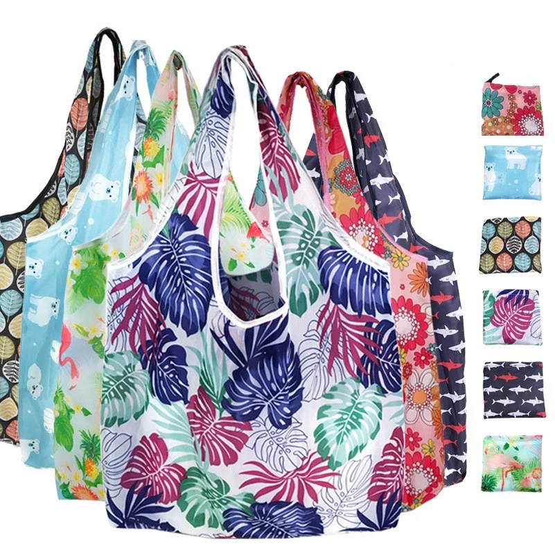 190T Polyester Foldable Grocery Shopping Bag 1