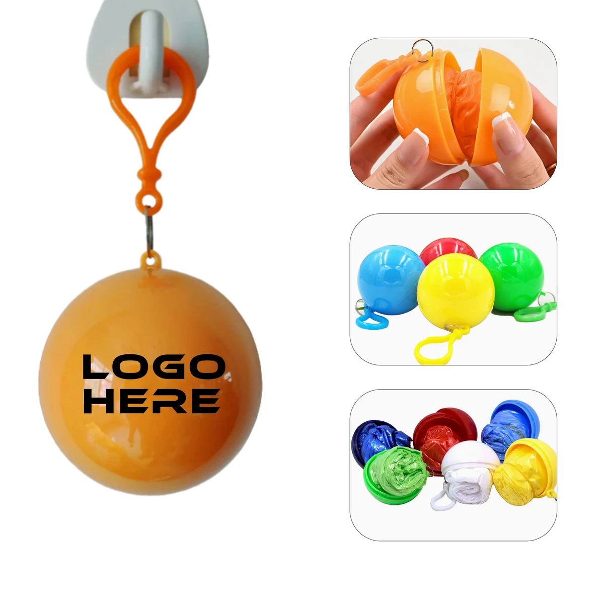 Portable Disposable Emergency Raincoats Ball, custom jacket with logo imprint 1
