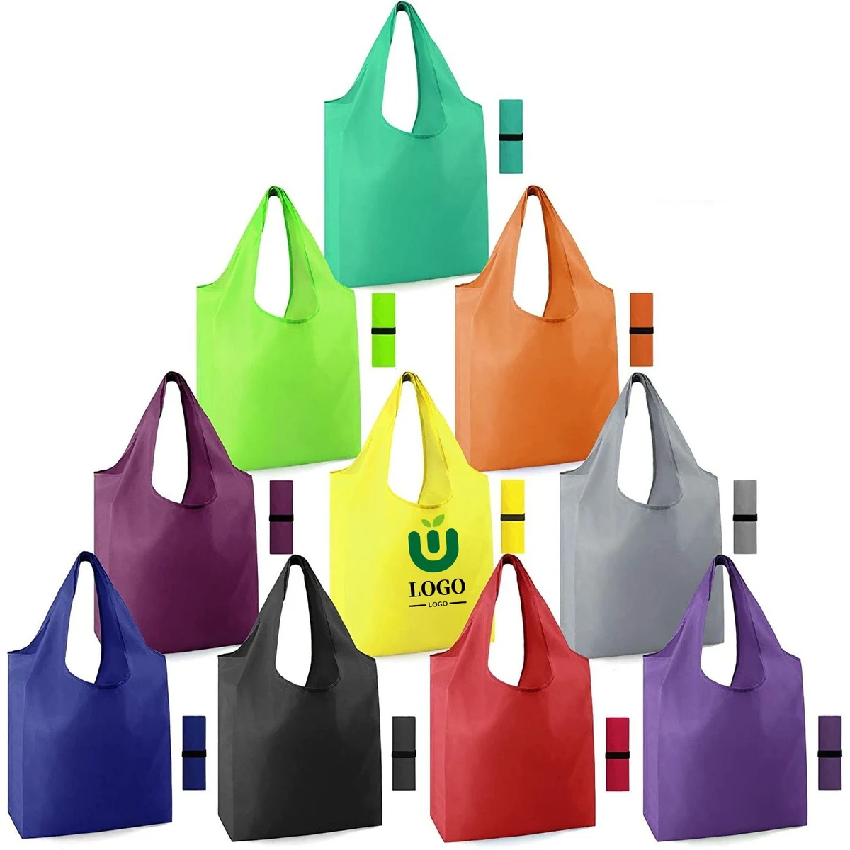 Reusable Grocery Bag Foldable Shopping Bag With Elastic Band 1