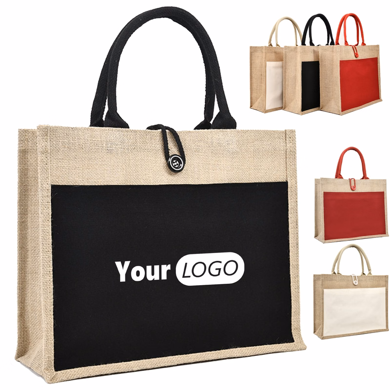 Jute Large Capacity Waterproof Hand-Held Shopping Bag
