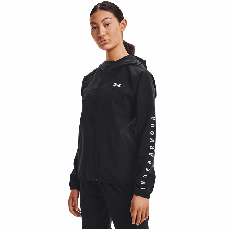UA Woven Branded Women's Full Zip Hoodie