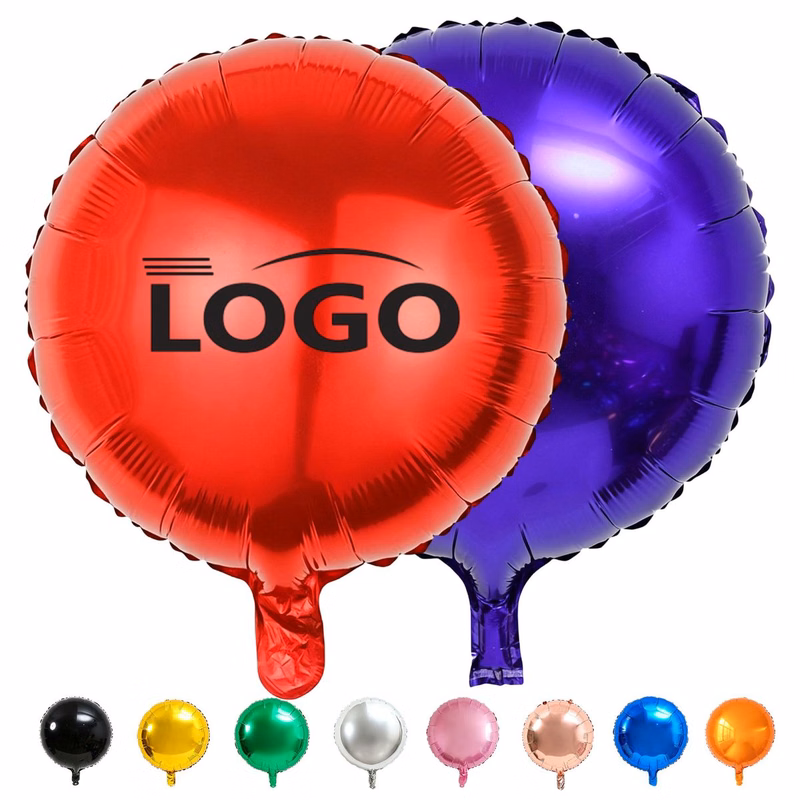 18 " Multicolor Round Metallic Foil Balloon