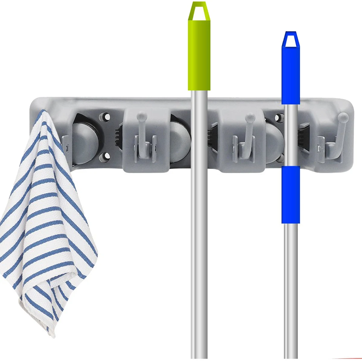Broom Holder Wall Mount and Garden Tool Organizer 1