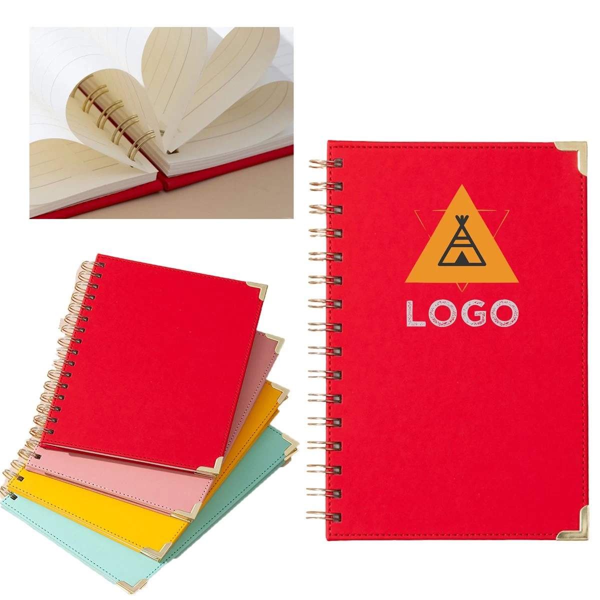 Custom Multi-Color Logo A5 Spiral Notebook 1