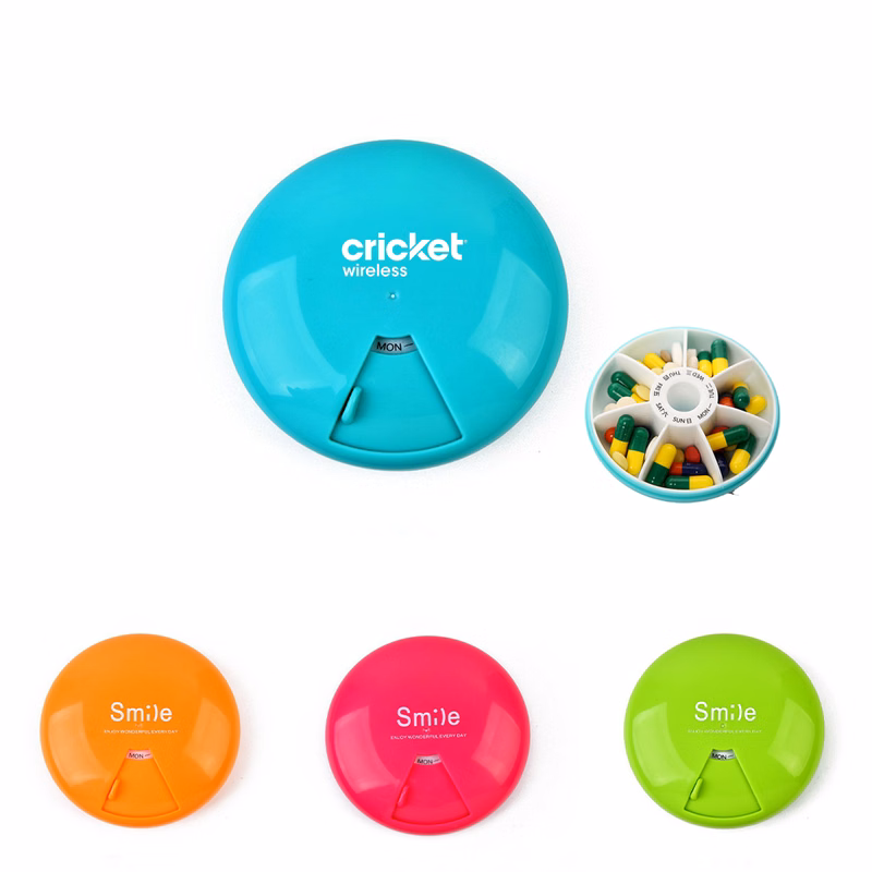 7 Day Weekly Round Pill Organizer