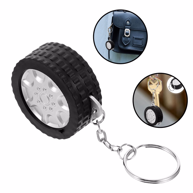 Tire Shaped Tape Measure Keychain