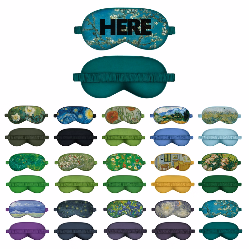 MOQ50 Cotton Padded Sleep Eye Mask With Custom Logo