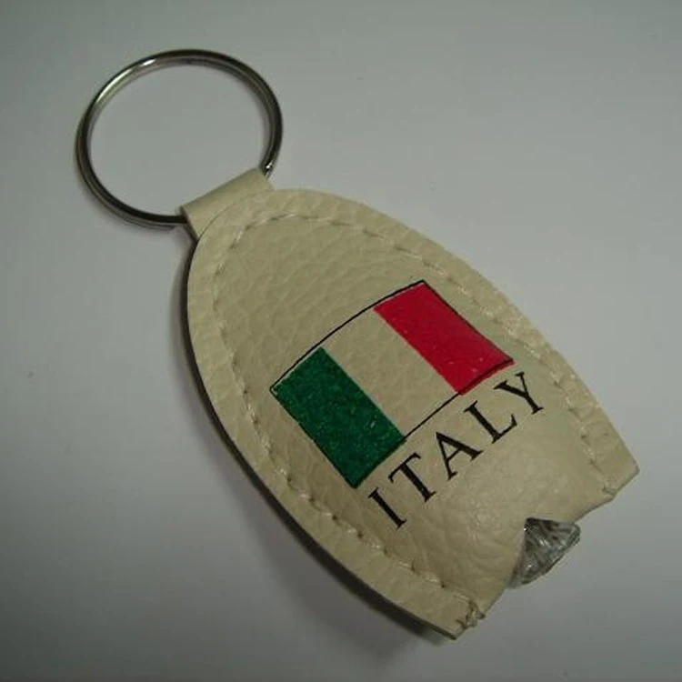 PU leather LED Keychain 1